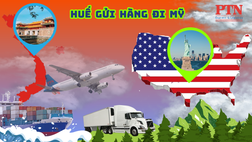 Dịch vụ PTN gửi hàng đi Mỹ tại Huế - Giải pháp vận chuyển hàng hóa chuyên nghiệp và đáng tin cậy từ Huế đến Mỹ. Với đội ngũ nhân viên giàu kinh nghiệm, PTN cam kết giao nhận hàng hóa đúng hẹn và đảm bảo an toàn.