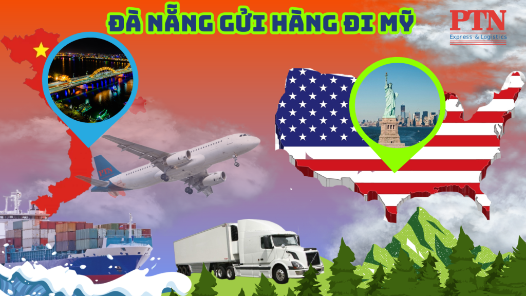 PTN LOGISTICS là dịch vụ gửi hàng đi Mỹ tại Đà Nẵng với cam kết giá rẻ, nhanh chóng và uy tín. Chúng tôi cung cấp một giải pháp vận chuyển hàng hóa chất lượng và đáng tin cậy từ Đà Nẵng đến Mỹ.